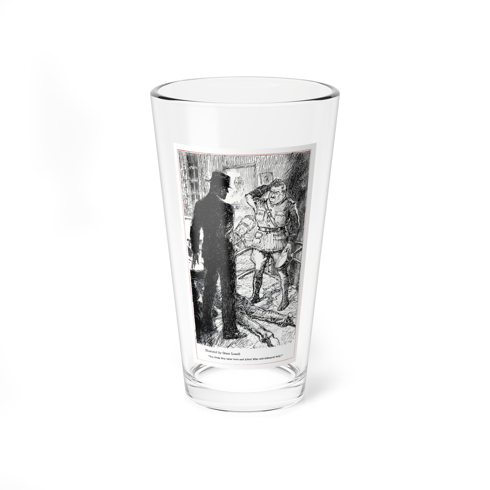 The Fun Farm Murder, Blue Book Magazine, January 1941 (Magazine Illustration) Pint Glass 16oz-16oz-Go Mug Yourself