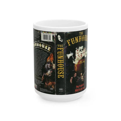 THE FUNHOUSE (VHS COVER) - White Coffee Mug 15oz - Go Mug Yourself