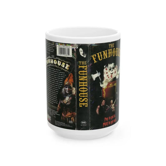 THE FUNHOUSE (VHS COVER) - White Coffee Mug 15oz - Go Mug Yourself