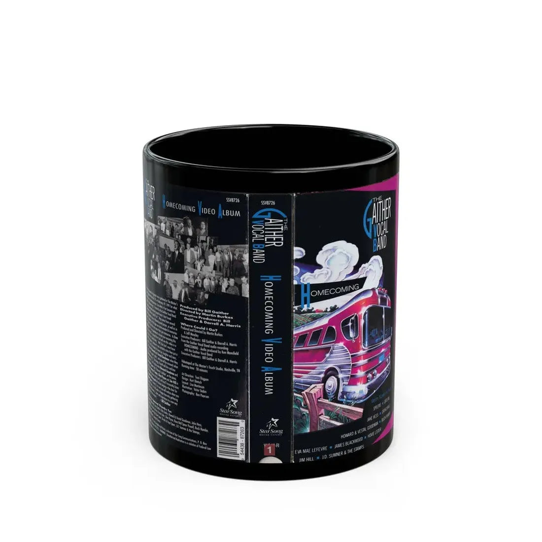 THE GAITHER VOCAL BAND HOMECOMING (VHS COVER) - Black Coffee Mug 11oz - Go Mug Yourself