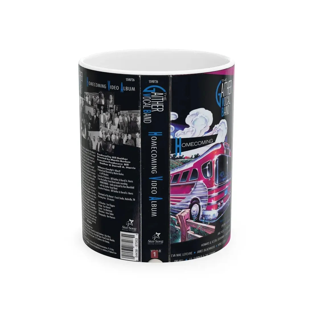 THE GAITHER VOCAL BAND HOMECOMING (VHS COVER) - White Coffee Mug 11oz - Go Mug Yourself