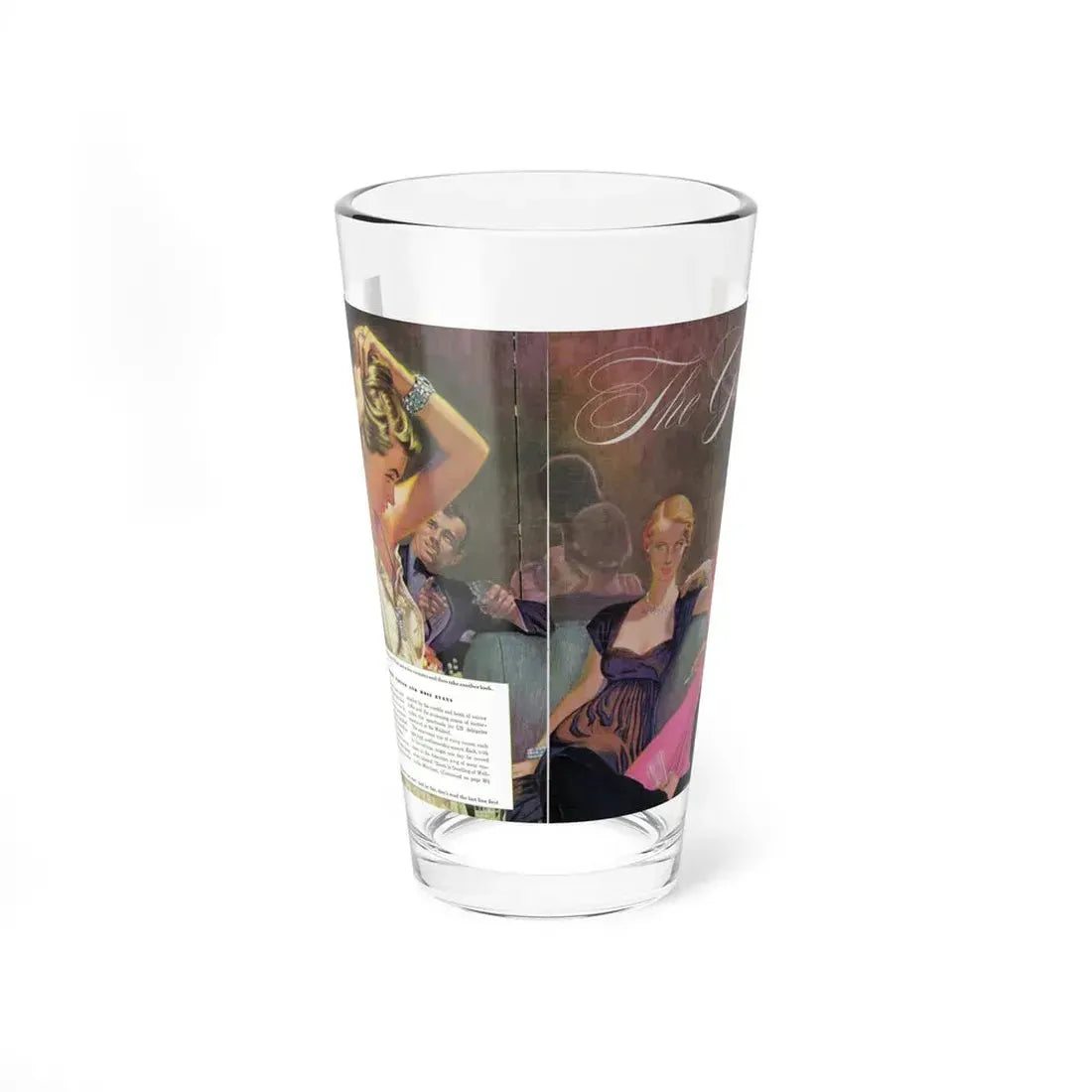 The Game, Cosmopolitan, December 1948 (Magazine Illustration) Pint Glass 16oz 16oz - Go Mug Yourself