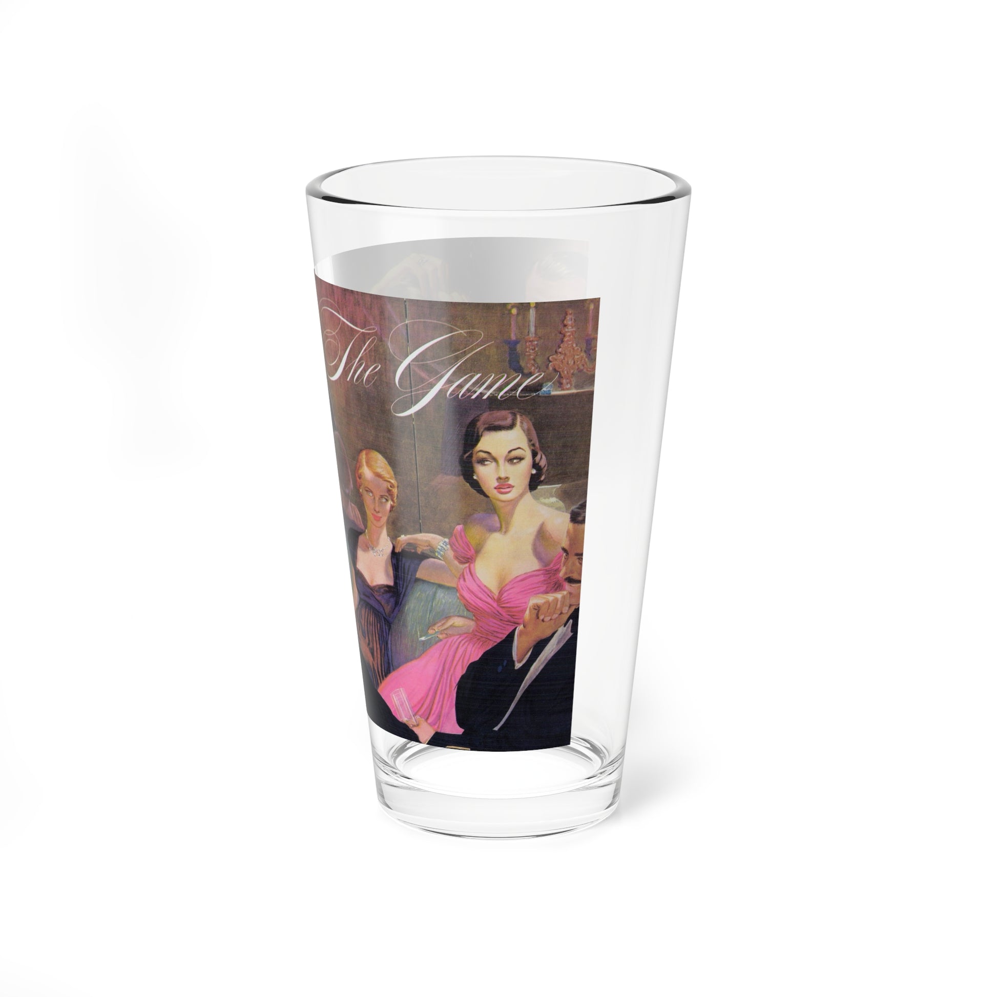 The Game, Cosmopolitan, December 1948 (Magazine Illustration) Pint Glass 16oz-Go Mug Yourself