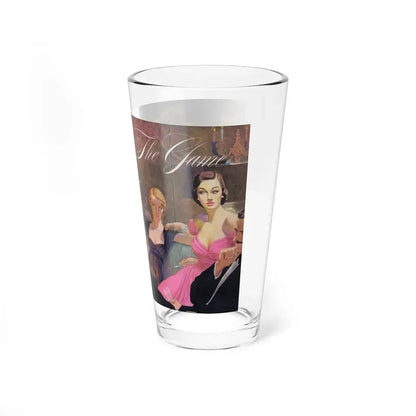 The Game, Cosmopolitan, December 1948 (Magazine Illustration) Pint Glass 16oz - Go Mug Yourself