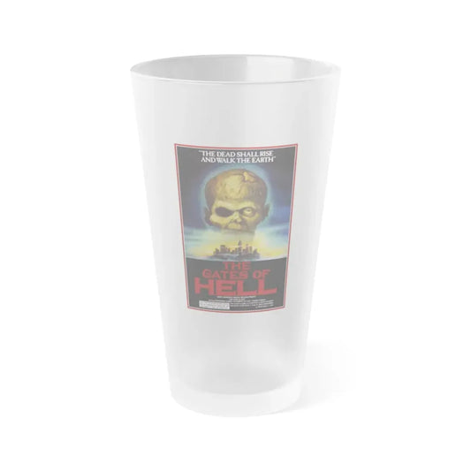 THE GATES OF HELL (CITY OF THE LIVING DEAD) 1980 Movie Poster - Frosted Pint Glass 16oz Default Title - Go Mug Yourself