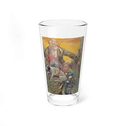 The Gauntlet Of Flames by Dorothy Cottrell, The Saturday Evening Post, 1952 (Magazine Illustration) Pint Glass 16oz 16oz - Go Mug Yourself