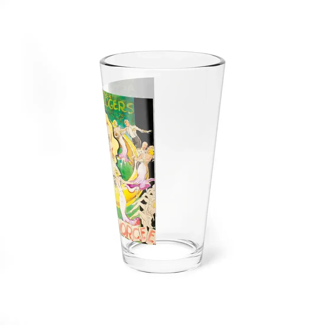 The Gay Divorcee, starring Fred Astaire and Ginger Rogers, movie promotion illustration (Magazine Illustration) Pint Glass 16oz - Go Mug Yourself