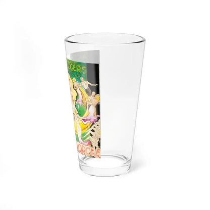 The Gay Divorcee, starring Fred Astaire and Ginger Rogers, movie promotion illustration (Magazine Illustration) Pint Glass 16oz - Go Mug Yourself