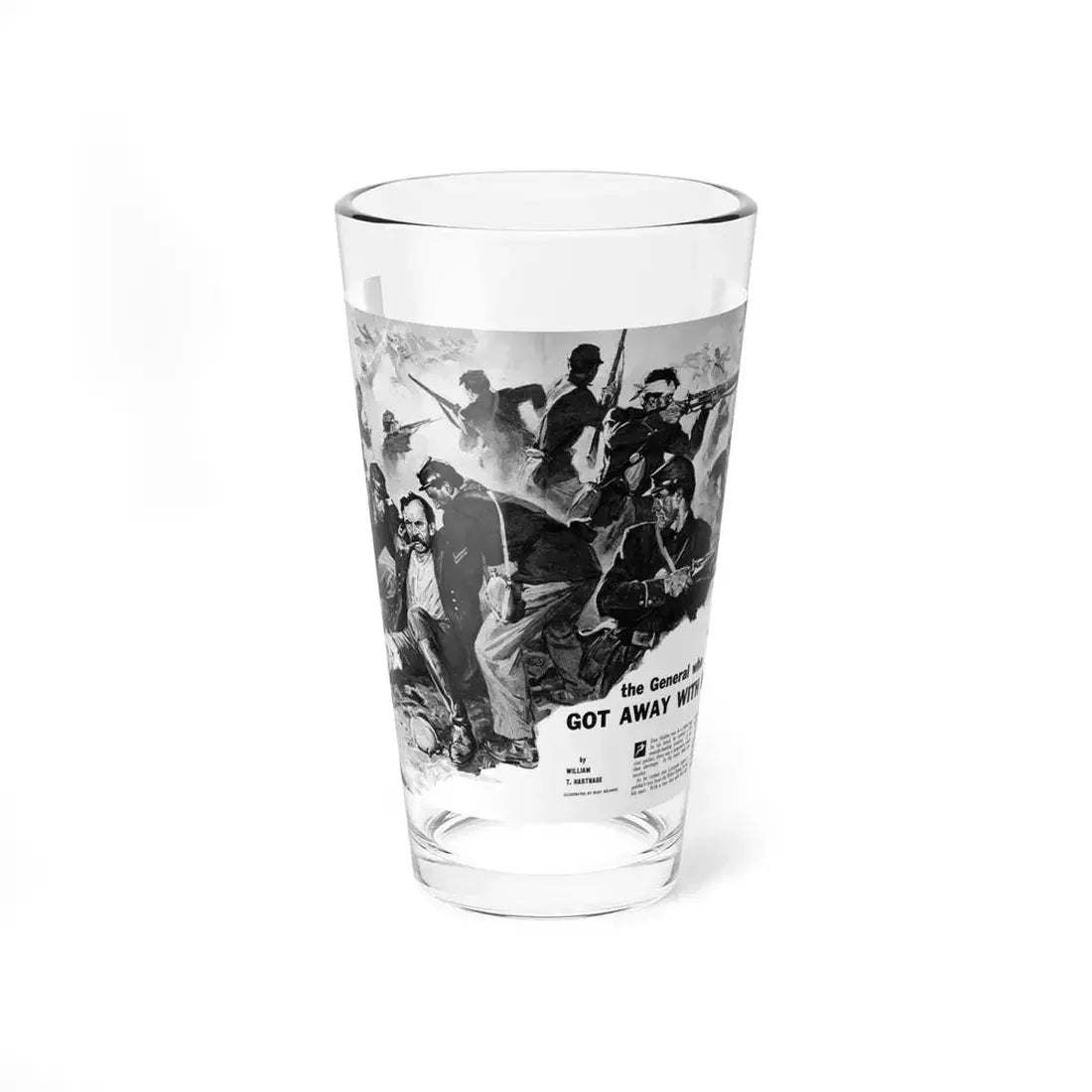 The General Who Got Away With Murder, Stag, October 1956 (Magazine Illustration) Pint Glass 16oz 16oz - Go Mug Yourself
