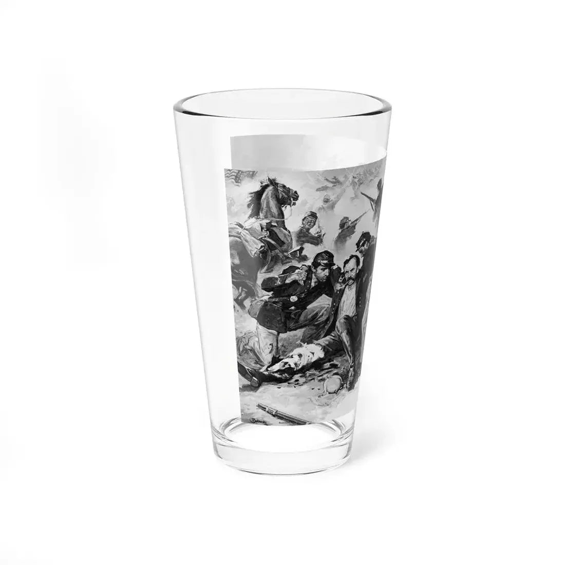 The General Who Got Away With Murder, Stag, October 1956 (Magazine Illustration) Pint Glass 16oz - Go Mug Yourself