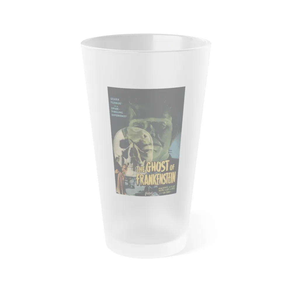 THE GHOST OF FRANKENSTEIN 1942 Movie Poster - Frosted Pint Glass 16oz-16oz-Frosted-Go Mug Yourself