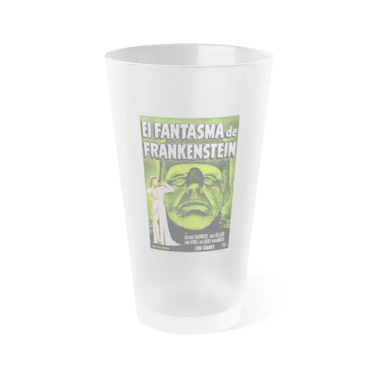 THE GHOST OF FRANKENSTEIN (SPANISH) 1942 Movie Poster - Frosted Pint Glass 16oz 16oz Frosted - Go Mug Yourself