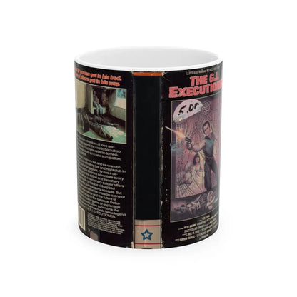 THE GI EXECUTIONER (VHS COVER) - White Coffee Mug 11oz - Go Mug Yourself