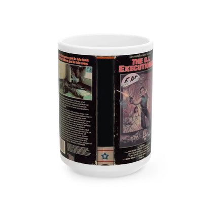 THE GI EXECUTIONER (VHS COVER) - White Coffee Mug 15oz - Go Mug Yourself
