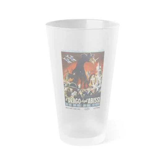 THE GIANT BEHEMOTH (ITALIAN) 1959 Movie Poster - Frosted Pint Glass 16oz Default Title - Go Mug Yourself