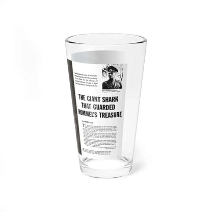 The Giant Shark That Guarded Rommel's Treasure, Fury magazine, January 1961 (Magazine Illustration) Pint Glass 16oz - Go Mug Yourself