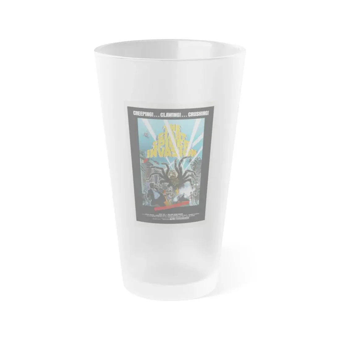 THE GIANT SPIDER INVASION 1975 Movie Poster - Frosted Pint Glass 16oz 16oz Frosted - Go Mug Yourself