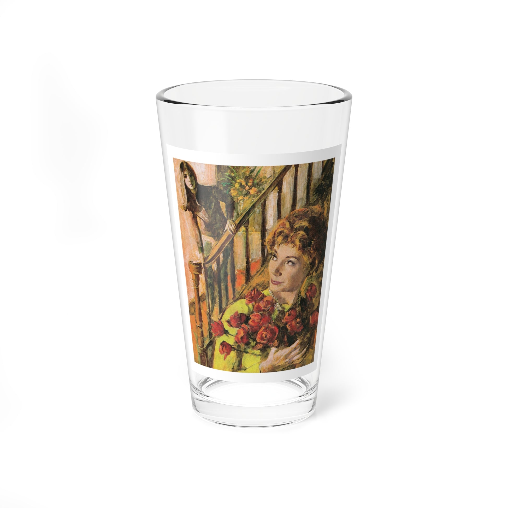 The Gift by Barbara Ovstedal, Woman's Realm, 1969 (Magazine Illustration) Pint Glass 16oz-16oz-Go Mug Yourself