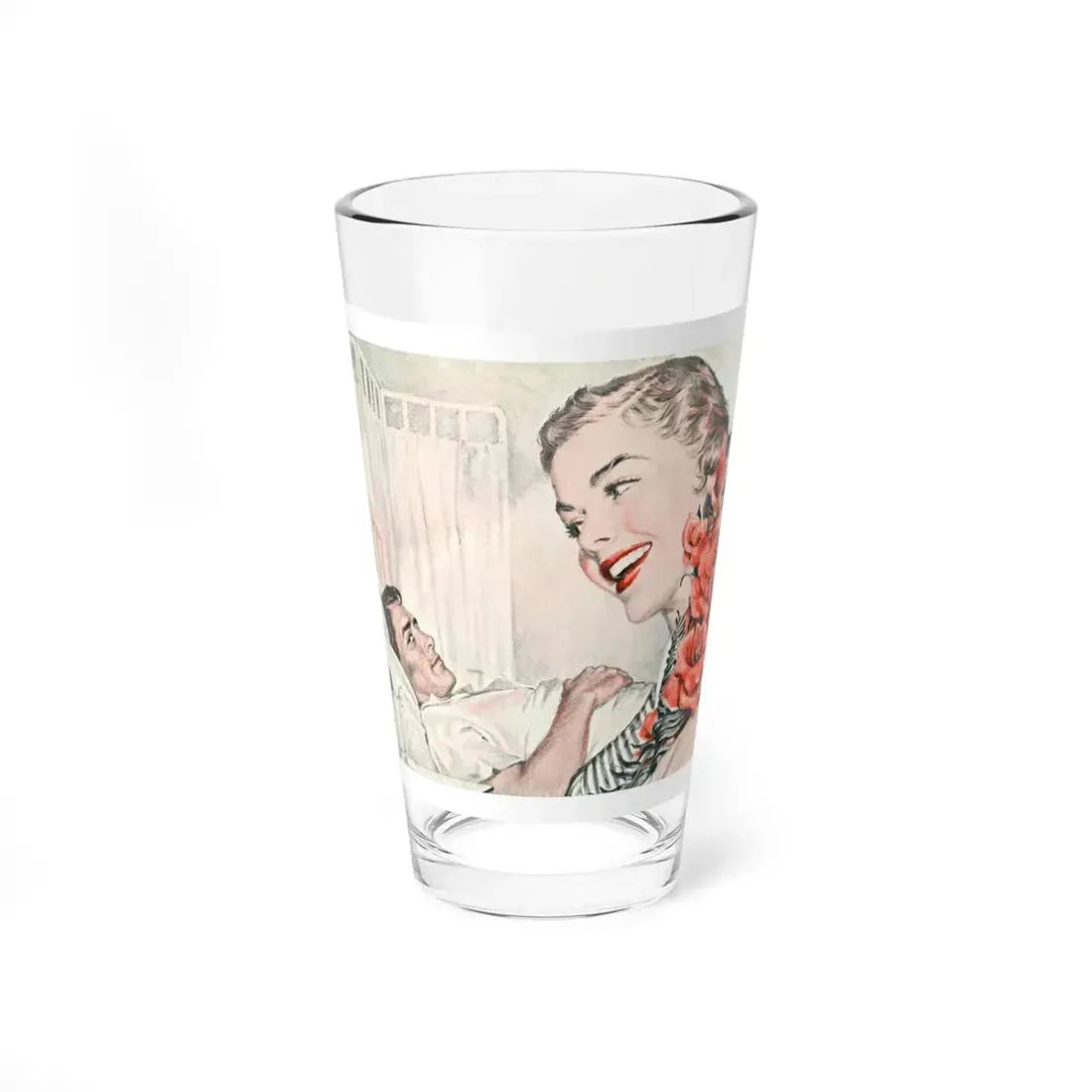 The Gift by Margaret Baumann, Collier's magazine, 1951 (Magazine Illustration) Pint Glass 16oz 16oz - Go Mug Yourself