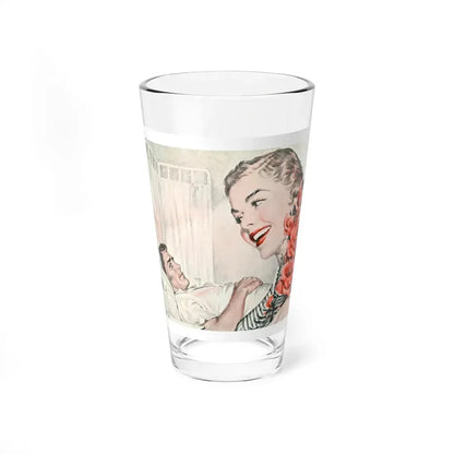 The Gift by Margaret Baumann, Collier's magazine, 1951 (Magazine Illustration) Pint Glass 16oz 16oz - Go Mug Yourself