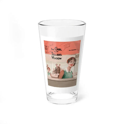 The Girl at the Teller's Window by Nell Marr Dean (Avalon, 1963) - Pint Glass 16oz 16oz - Go Mug Yourself