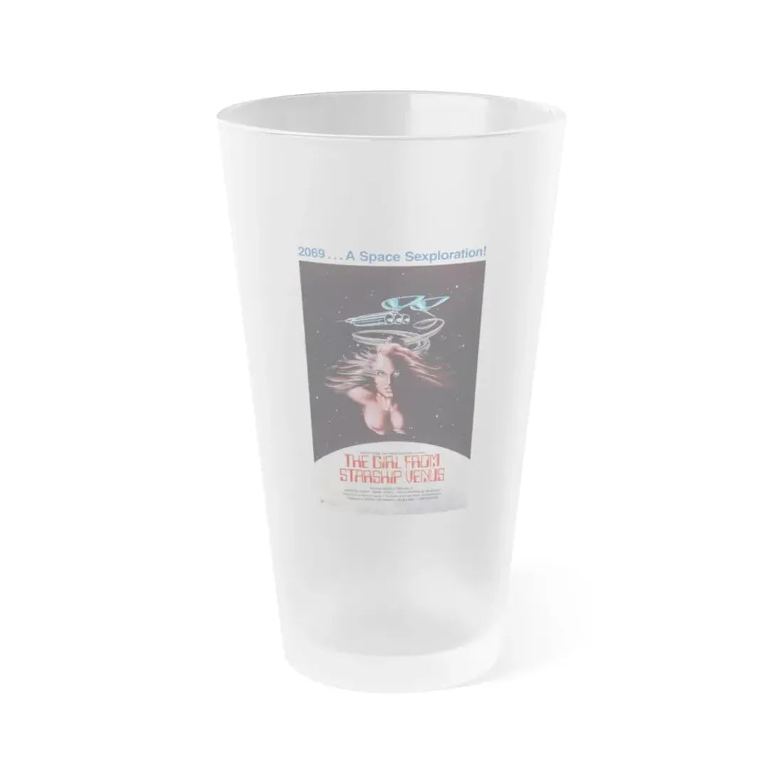 THE GIRL FROM STARSHIP VENUS 1975 Movie Poster - Frosted Pint Glass 16oz 16oz Frosted - Go Mug Yourself