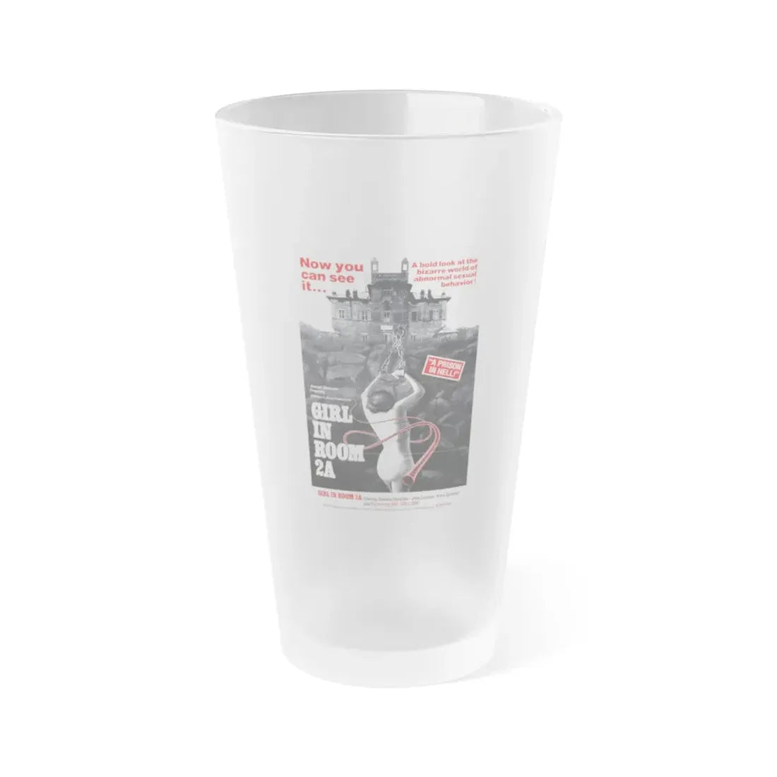 THE GIRL IN ROOM 2A 1974 Movie Poster - Frosted Pint Glass 16oz 16oz Frosted - Go Mug Yourself