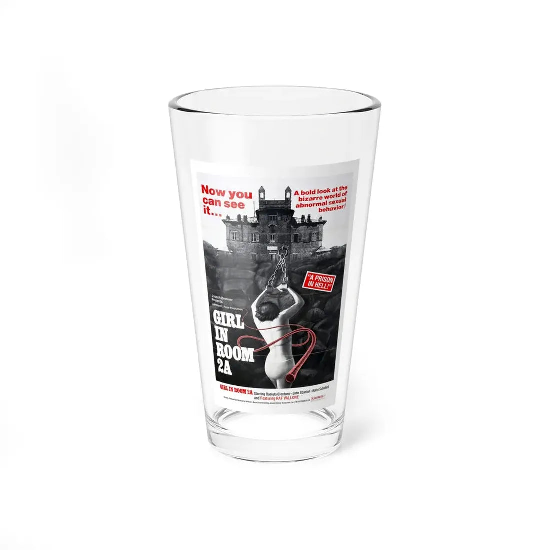 THE GIRL IN ROOM 2A 1974 Movie Poster - Pint Glass 16oz 16oz - Go Mug Yourself