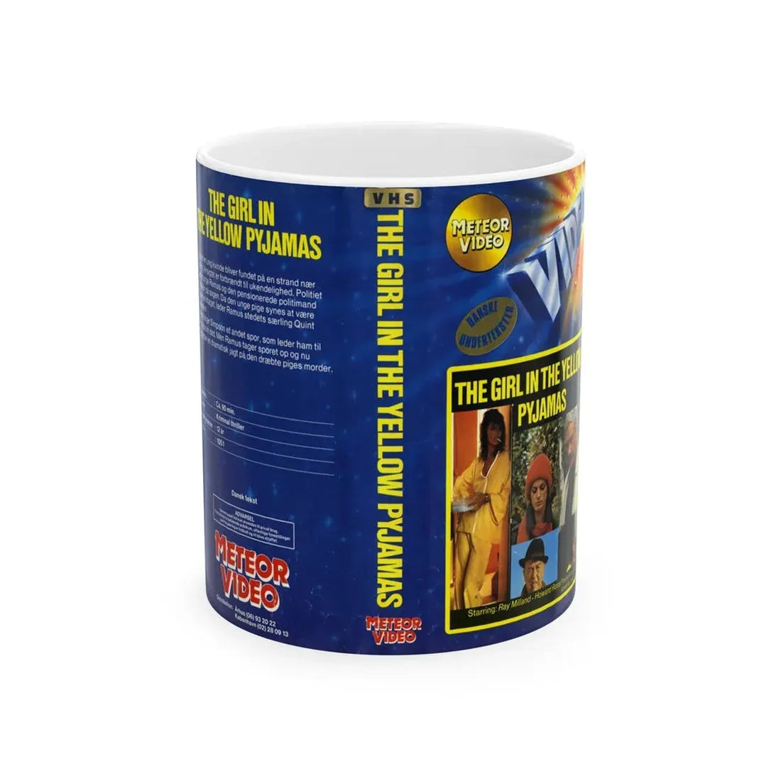 THE GIRL IN THE YELLOW PYJAMAS (VHS COVER) - White Coffee Mug 11oz - Go Mug Yourself