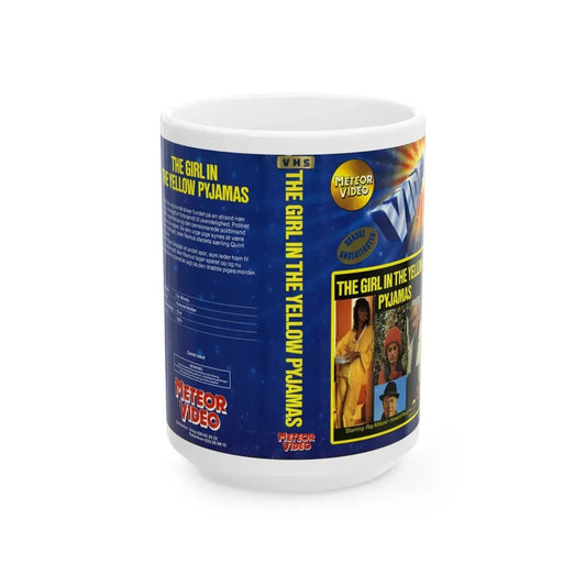 THE GIRL IN THE YELLOW PYJAMAS (VHS COVER) - White Coffee Mug 15oz - Go Mug Yourself