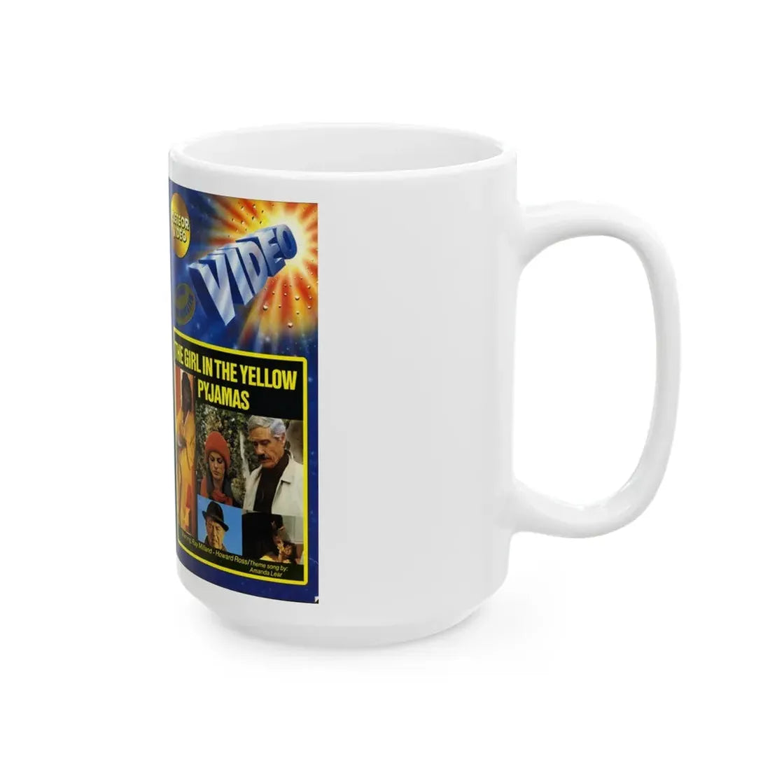THE GIRL IN THE YELLOW PYJAMAS (VHS COVER) - White Coffee Mug - Go Mug Yourself