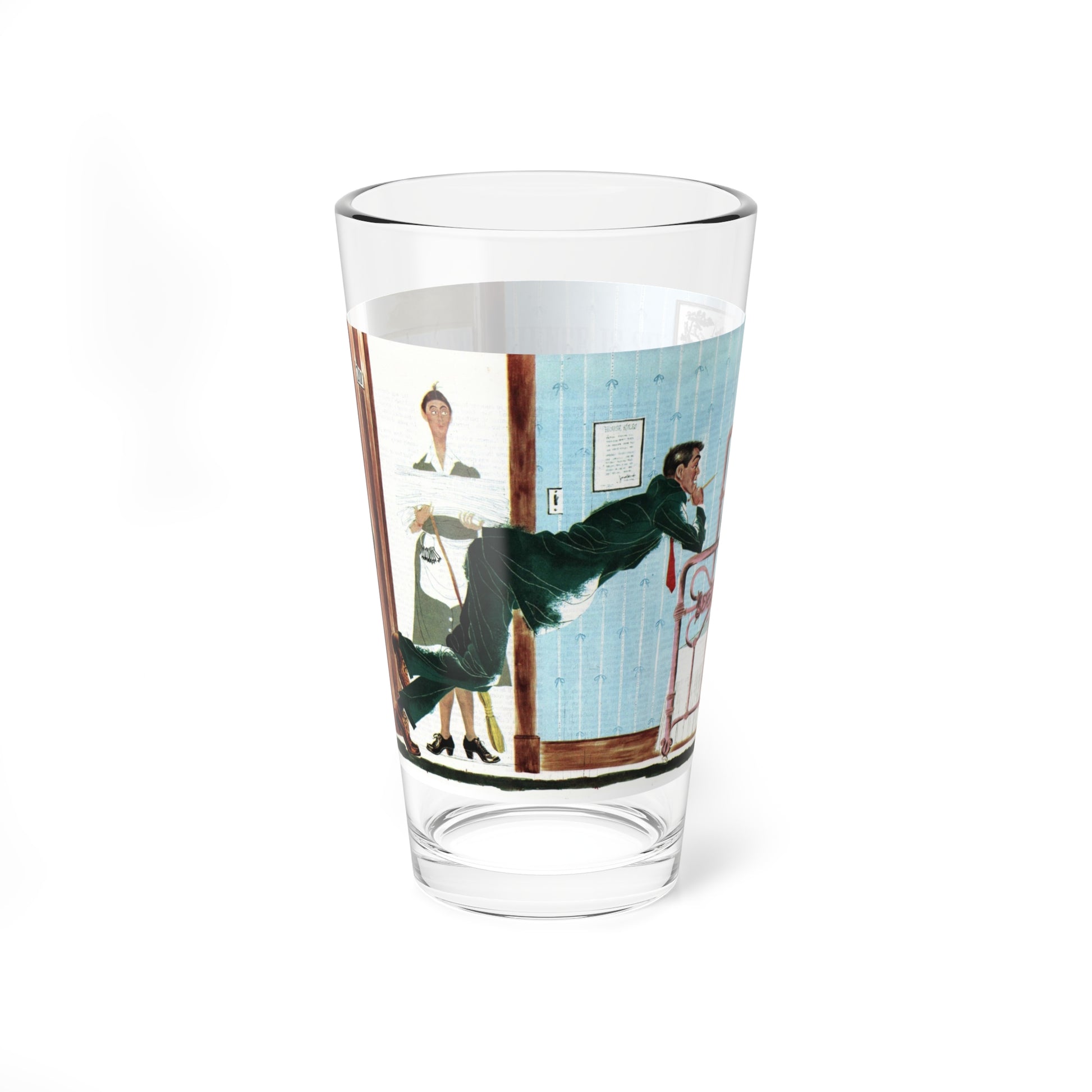 The Girl Next Door, Collier's, January 10, 1948 (Magazine Illustration) Pint Glass 16oz-Go Mug Yourself