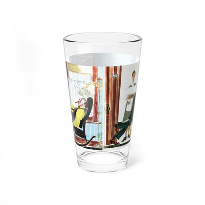 The Girl Next Door, Collier's, January 10, 1948 (Magazine Illustration) Pint Glass 16oz-Go Mug Yourself