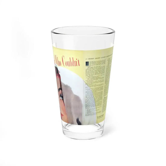 The Girl Who Couldn't Hit Back, Redbook, May 1950 (Magazine Illustration) Pint Glass 16oz 16oz - Go Mug Yourself