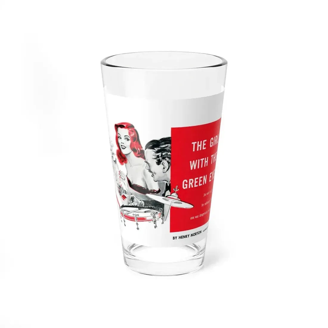 The Girl With The Green Eyes, Liberty, May, 1948 (Magazine Illustration) Pint Glass 16oz 16oz - Go Mug Yourself