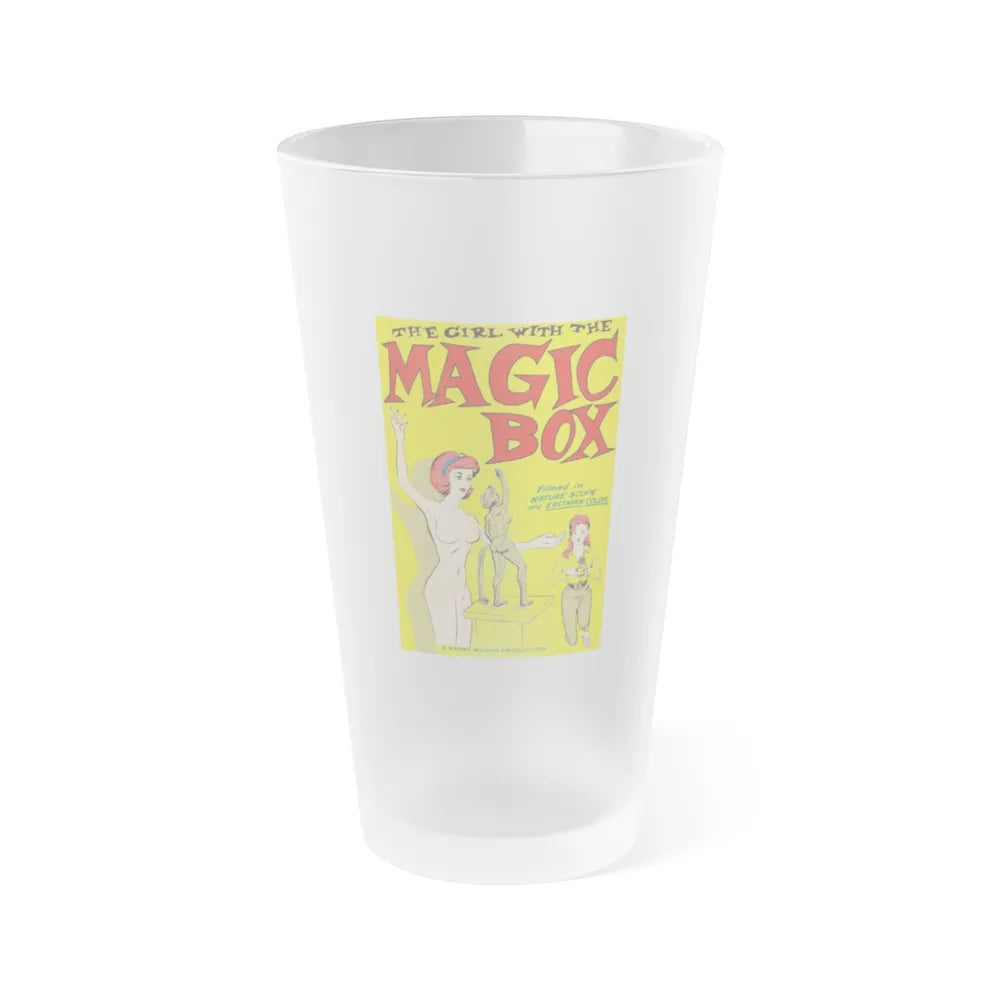 THE GIRL WITH THE MAGIC BOX 1965 Movie Poster - Frosted Pint Glass 16oz-16oz-Frosted-Go Mug Yourself