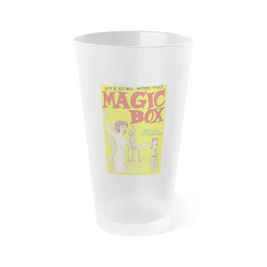THE GIRL WITH THE MAGIC BOX 1965 Movie Poster - Frosted Pint Glass 16oz 16oz Frosted - Go Mug Yourself