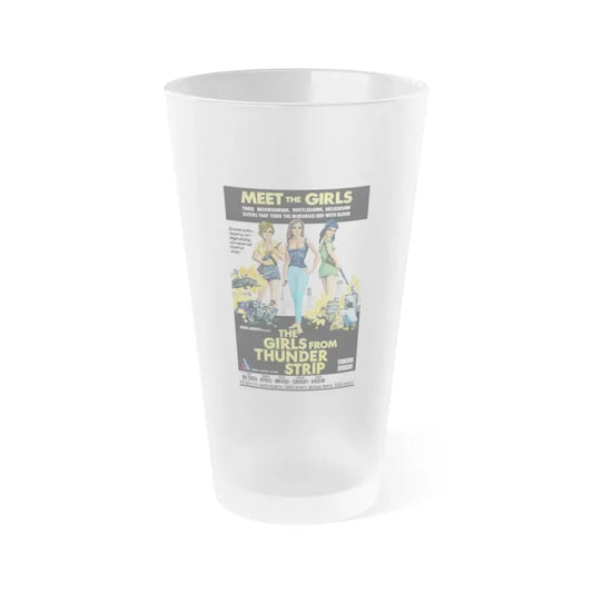 THE GIRLS FROM THUNDER STRIP 1970 Movie Poster - Frosted Pint Glass 16oz 16oz Frosted - Go Mug Yourself