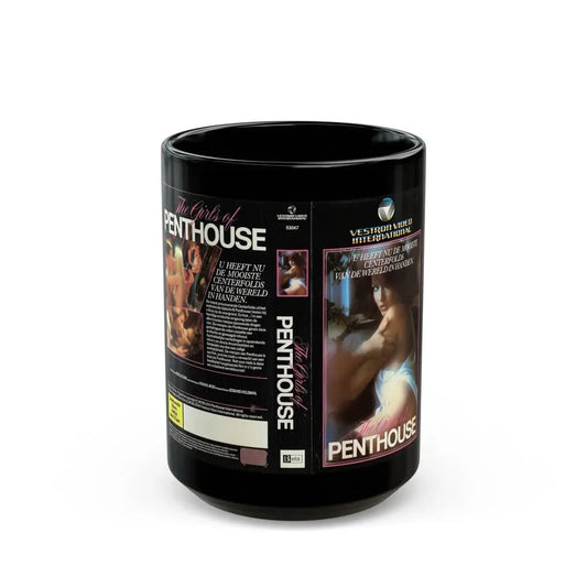 THE GIRLS OF PENTHOUSE (VHS COVER) - Black Coffee Mug 15oz - Go Mug Yourself