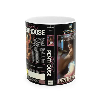 THE GIRLS OF PENTHOUSE (VHS COVER) - White Coffee Mug 11oz - Go Mug Yourself