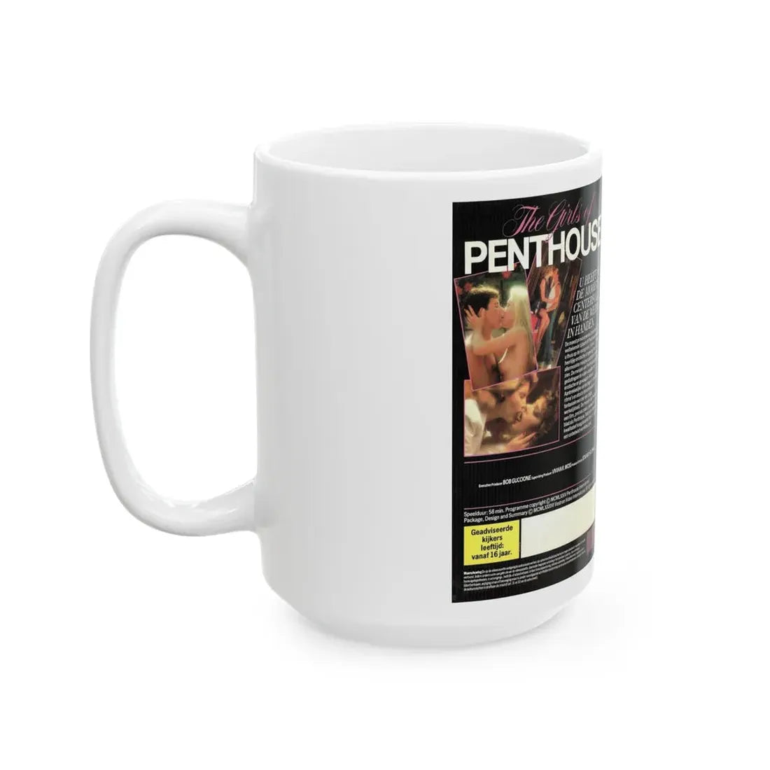 THE GIRLS OF PENTHOUSE (VHS COVER) - White Coffee Mug - Go Mug Yourself