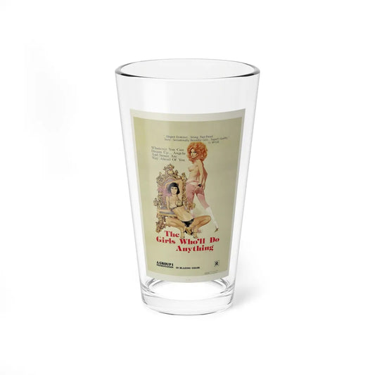 THE GIRLS WHO'LL DO ANYTHING 1975 Movie Poster - Pint Glass 16oz-16oz-Go Mug Yourself