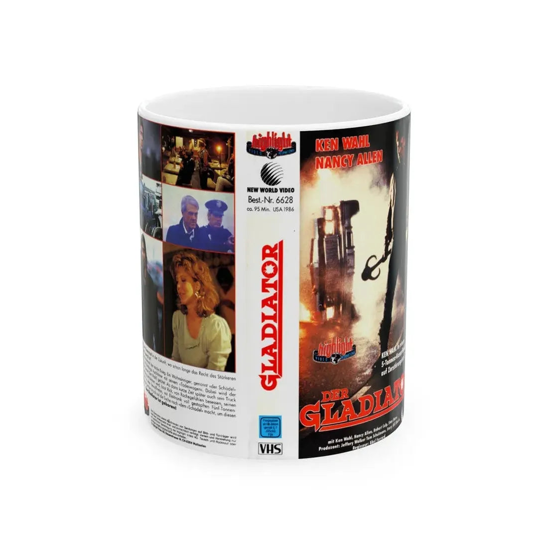 THE GLADIATOR (VHS COVER) - White Coffee Mug 11oz - Go Mug Yourself