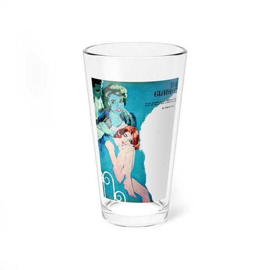 The Gladioli, Woman's Day with Woman, April 12, 19.. (Magazine Illustration) Pint Glass 16oz 16oz - Go Mug Yourself