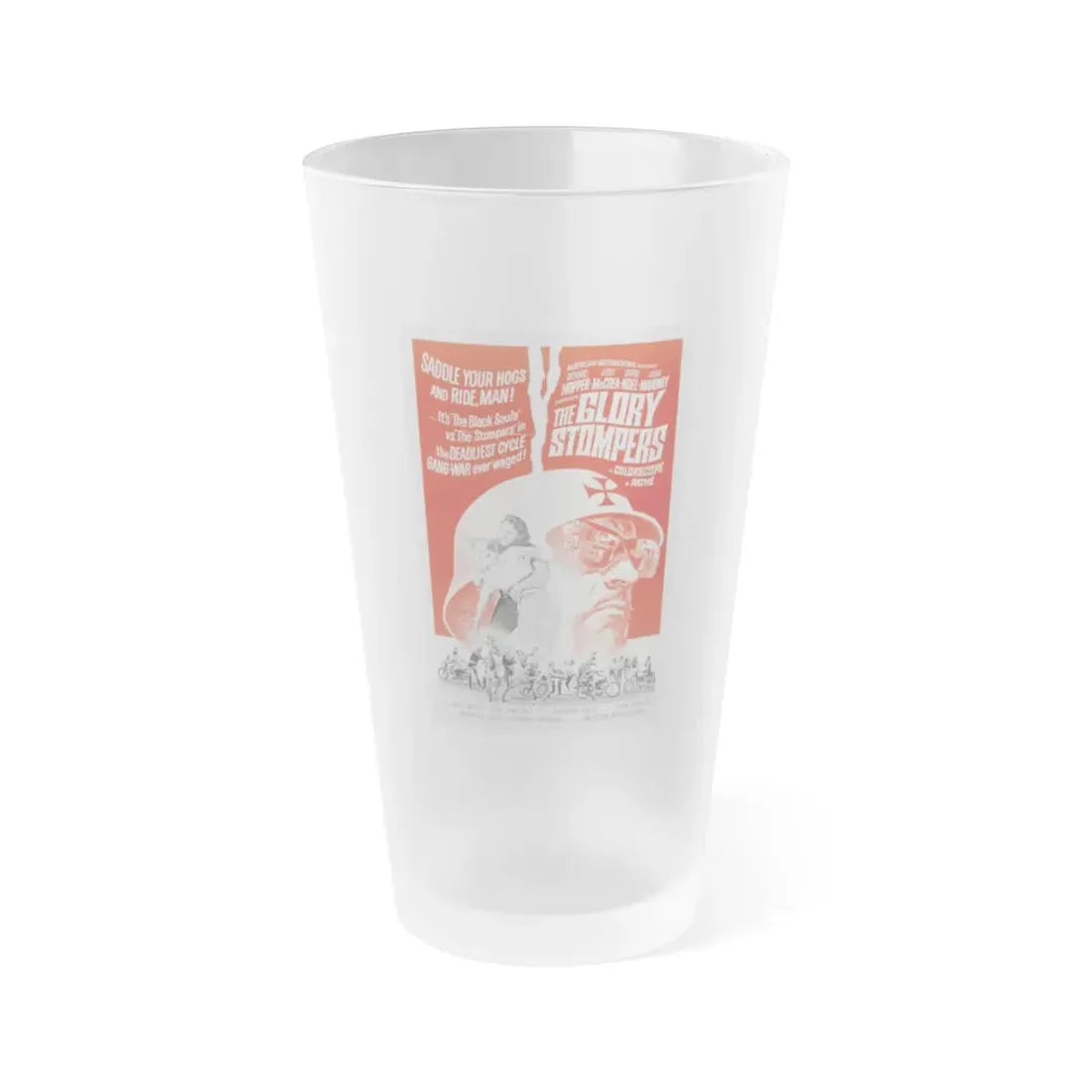 THE GLORY STOMPERS 1967 Movie Poster - Frosted Pint Glass 16oz Default Title - Go Mug Yourself