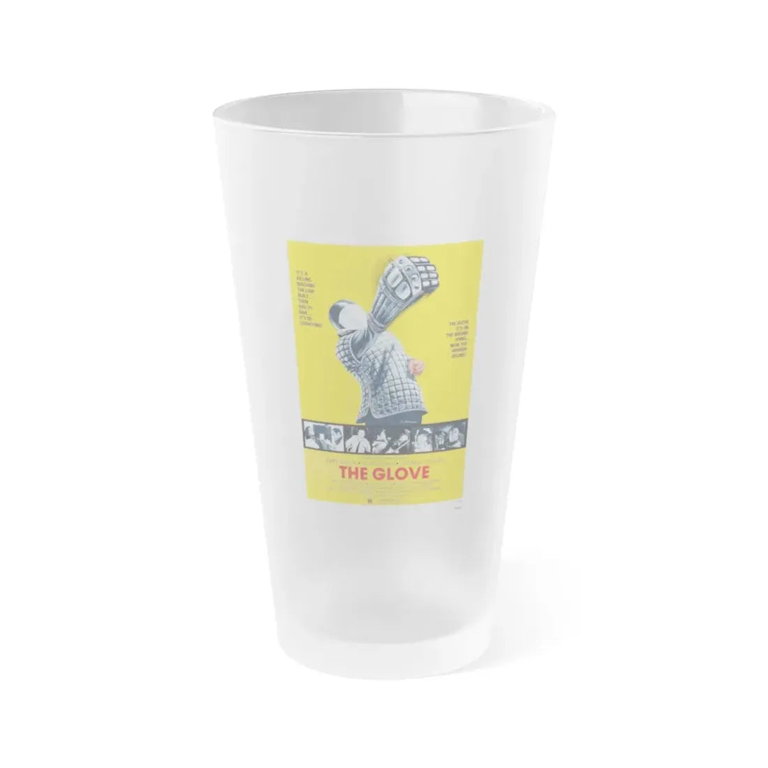 THE GLOVE 1979 Movie Poster - Frosted Pint Glass 16oz Default Title - Go Mug Yourself