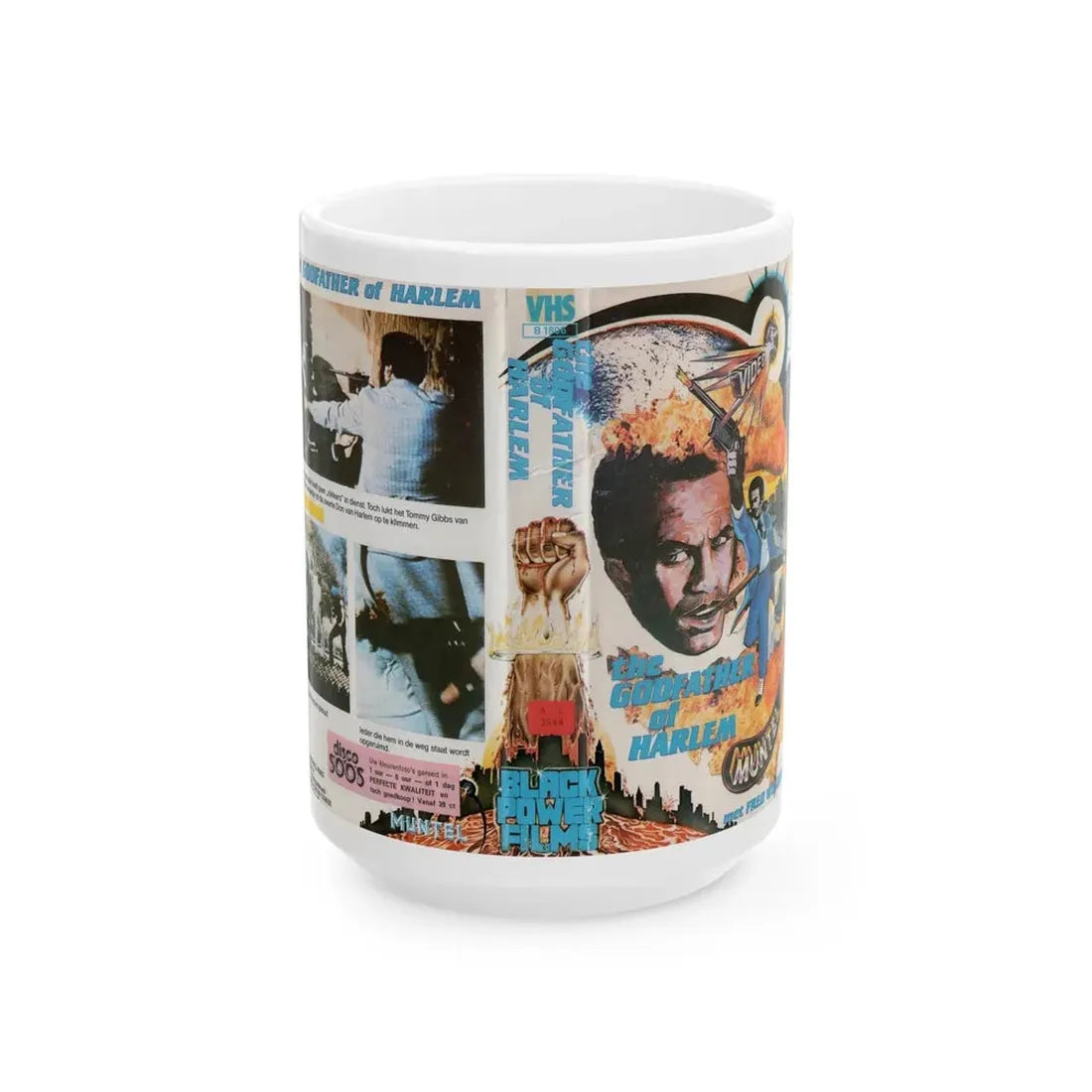 THE GODFATHER OF HARLEM (VHS COVER) - White Coffee Mug 15oz - Go Mug Yourself
