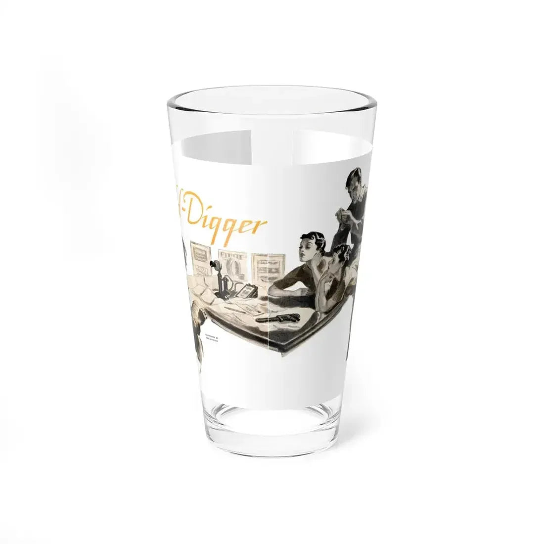 The Gold-Digger Twins (1), The American Magazine, May 1936 (Magazine Illustration) Pint Glass 16oz 16oz - Go Mug Yourself