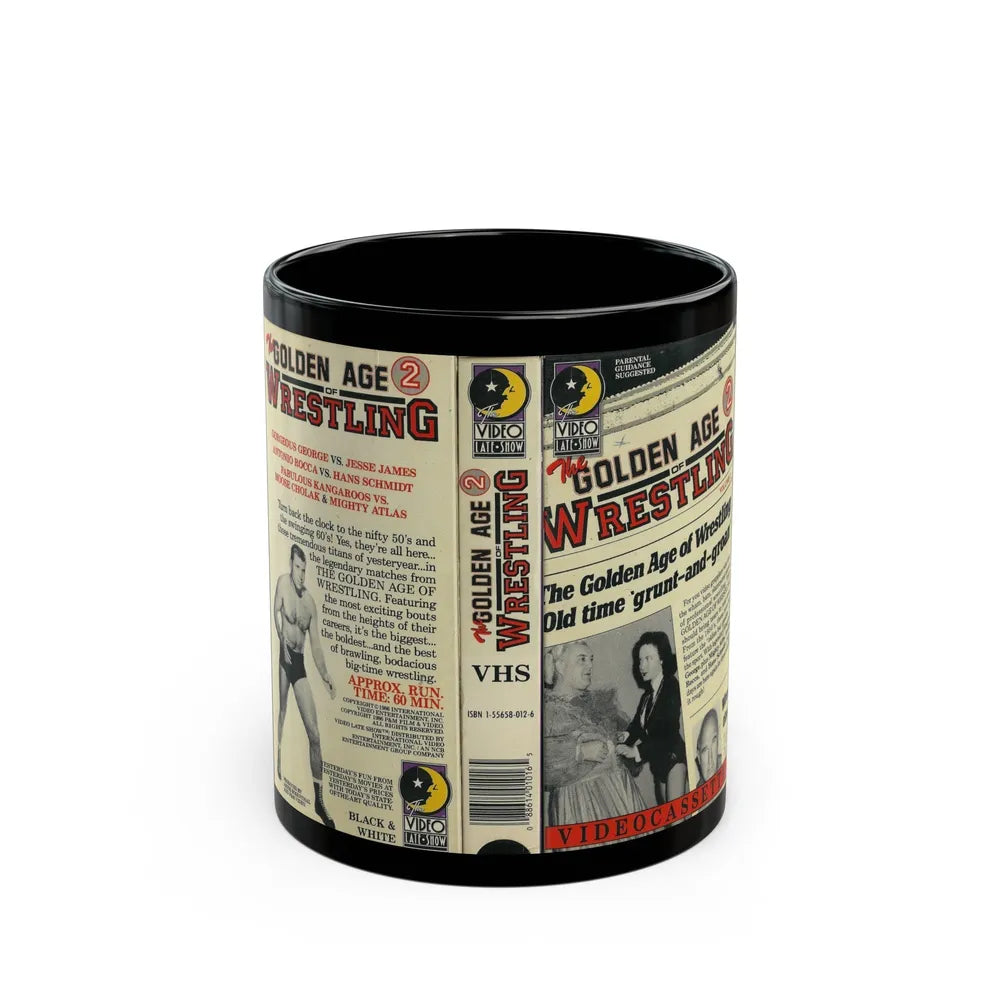 THE GOLDEN AGE OF WRESTLING 2 (VHS COVER) - Black Coffee Mug-11oz-Go Mug Yourself