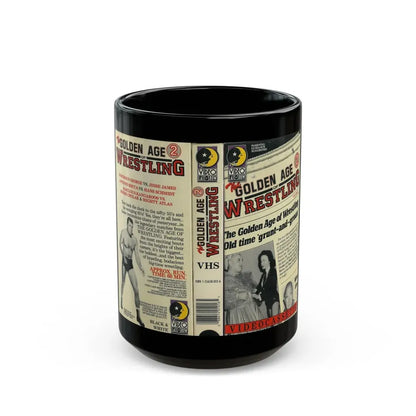 THE GOLDEN AGE OF WRESTLING 2 (VHS COVER) - Black Coffee Mug 15oz - Go Mug Yourself